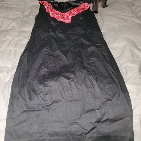 MAURICES little black dress with pink embellishments - Picture 1 of 5